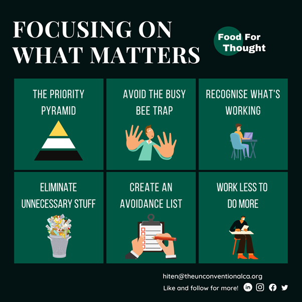 Focusing on what matters