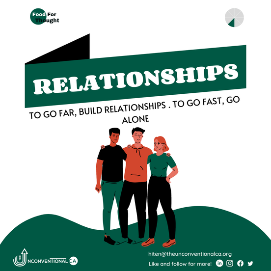 Building relationships is important to success