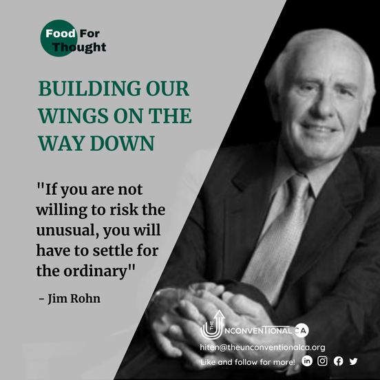 Building our wings on the way down